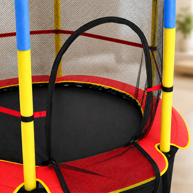 Дитячий батут 140см JumpFit, з сіткою Trampoline-04 / Батут 6 опор, внутрішня сітка
