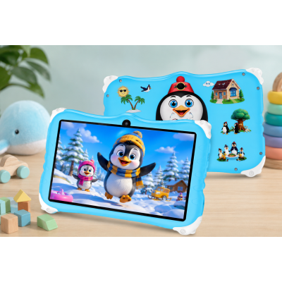 Дитячий планшет Meijiahui K1 Android-15 Penguin / Планшет 7" 6GB/128GB / Дитячий планшетний ПК з екраном 7 дюймів Синій