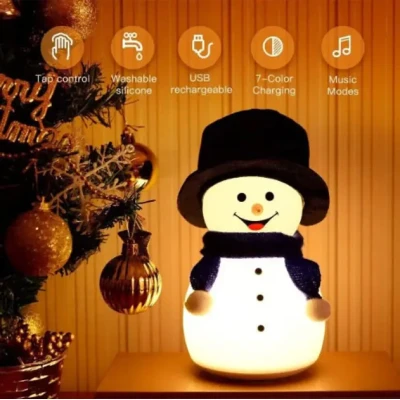 Дитячий силіконовий нічник Сніговик Snowman LJC-118 світильник акумуляторний іграшка для сну