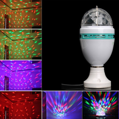 СВІТОДІОДНА ДИСКО-ЛАМПА з патроном LED MINI PARTY СВІТОДІОДНА ДИСКО-ЛАМПА з патроном LED MINI PARTY