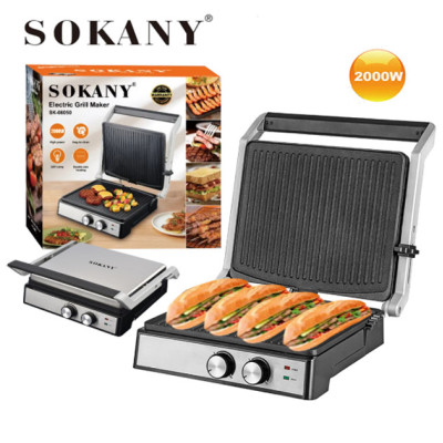 Домашній електричний гриль 2000 Вт, розкриття на 180 °, Sokany SK-08050