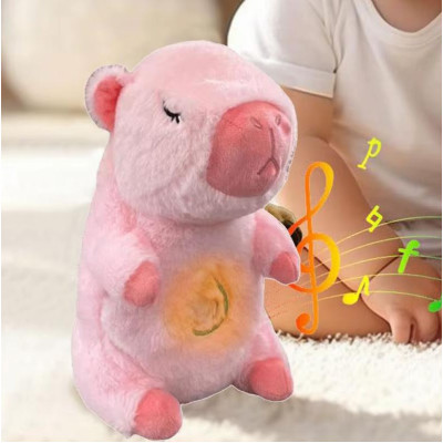 Інтерактивна дихаюча Капібара Snuggle Pulse CapyBuddy 30 см м'яка плюшева іграшка