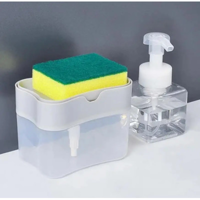 Диспенсер для миючого засобу натискний Soap Pump Sponge Caddy