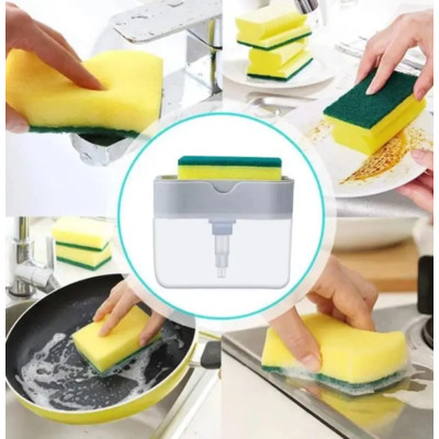 Диспенсер для миючого засобу натискний Soap Pump Sponge Caddy