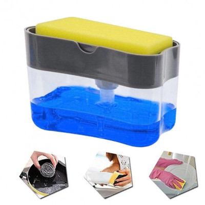 Диспенсер для миючого засобу натискний Soap Pump Sponge Caddy