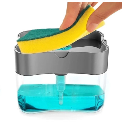 Диспенсер для миючого засобу натискний Soap Pump Sponge Caddy
