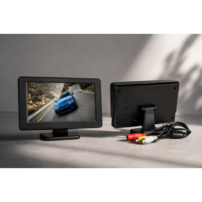 Дисплей LCD 4.3" для двох камер / Монітор для камери заднього виду / Автомобільний монітор для камери
