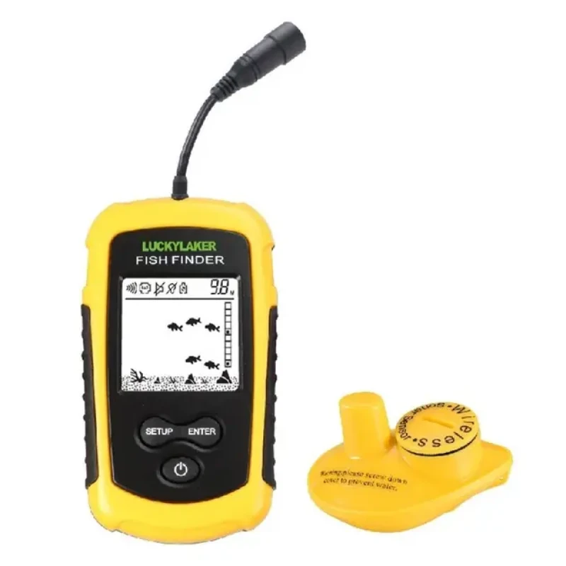 Ехолот Fish Finder портативний для берега та човна відображення риби та рельєфу дна