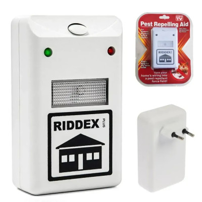 Екологічно безпечний ультразвуковий відлякувач комах та гризунів RIDDEX Pest Repelling