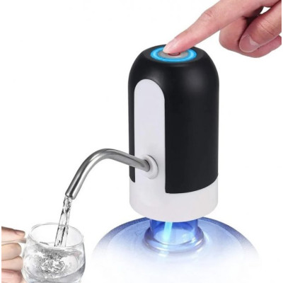 Електрична помпа для бутильованої води Automatic water dispenser з підсвічуванням на сулію 19 л Чорний