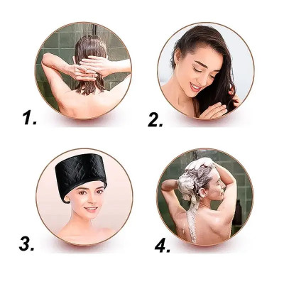 Електрична термошапка сушуар Happy Hair Lux Spa Cap для масок, ламінування та лікування волосся
