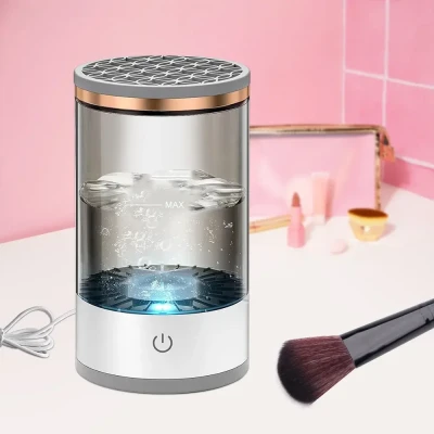 Електричний очищувач пензлів для макіяжу Cleaning Brush 2 в 1 підставка для чищення та сушіння косметичних кісточок