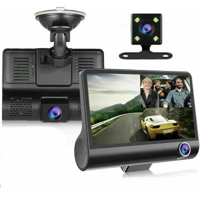 Автомобільний реєстратор 1080P FHD РК-екран 3 камера заднього виду огляд 170