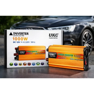 Перетворювач 12V на 220В, автомобільний інвертор 1000W UKC AC/DC SSK