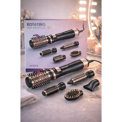 Фен-стайлер з обертовою насадкою ROZIA 5в1 HC8115 hair dryer AND-6162-6