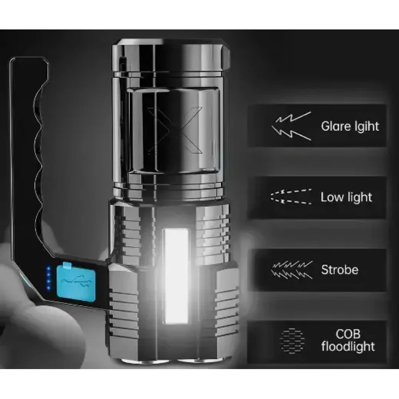 Ліхтарик Multi Fuction Portable Lamp водонепроникний. Світлодіодний ручний ліхтар із зарядкою від USB