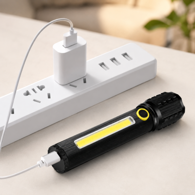 Ліхтарик ручний Bailong BL-C63 USB / Ліхтар потужний алюмінієвий водозахищений з USB / Ліхтар світлодіодний ручний зі зумом Ліхтарик ручний Bailong BL-C63 USB / Ліхтар потужний алюмінієвий водозахищений з USB / Ліхтар світлодіодний ручний зі зумом