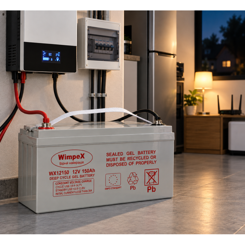 Гелевий акумулятор Wimpex 12V 150Ah
