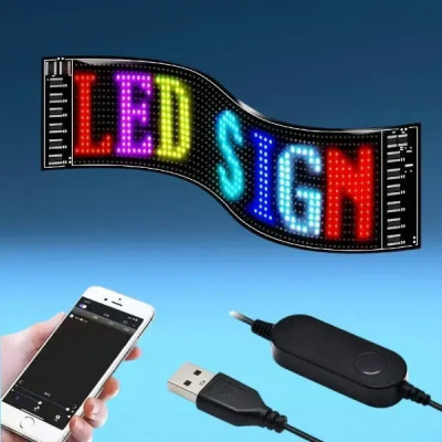 Гибкий экран LED Matrix Panel APP wifi rgb 120мм*595мм(16X96) ART-0567 Гибкий экран LED Matrix Panel APP wifi rgb 120мм*595мм(16X96) ART-0567