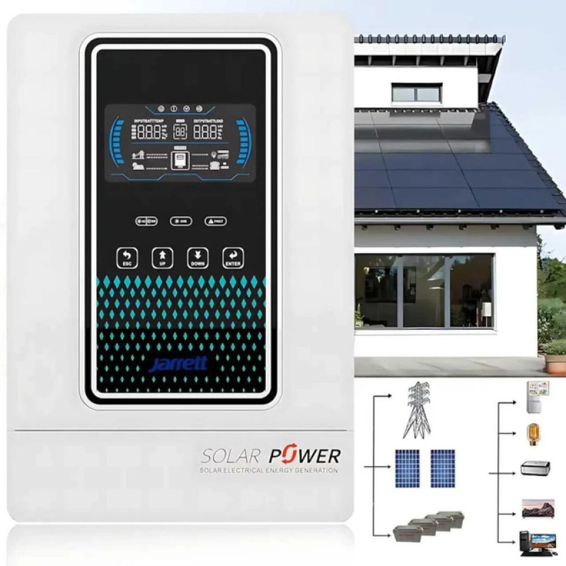 Гібридний інвертор із чистою синусоїдою на 48 Вт Jarrett 6.5KW чиста синусоїда