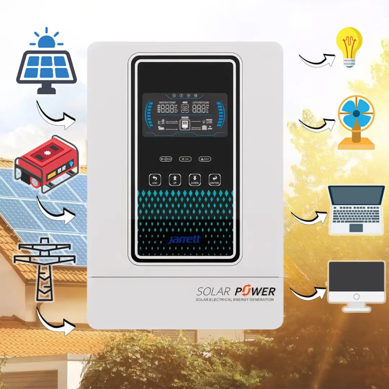 Гібридний інвертор із чистою синусоїдою на 48 Вт Jarrett 6.5KW чиста синусоїда