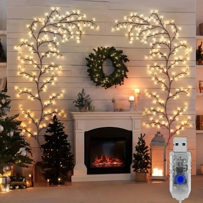 Гірлянда 1,5 м 144 LED, USB, 8 режимів, тепле світло