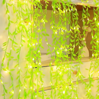 Гірлянда Роса з LED-підсвічуванням "Зелена Верба" 2, Тепле світло SF-56 Гірлянда Роса з LED-підсвічуванням "Зелена Верба" 2, Тепле світло SF-56