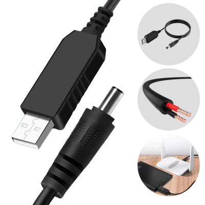 Кабель для роутера USB  12V  перетворювач живлення від повербанку