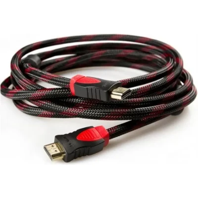 Кабель HDMI-HDMI Donli обплетення, ферити, посилений 5 м (4866lmn/yop)