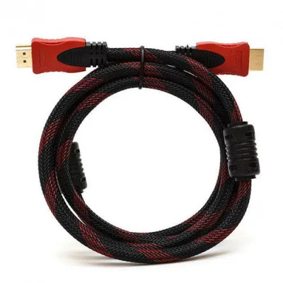 Кабель HDMI-HDMI Donli обплетення, ферити, посилений 5 м (4866lmn/yop)