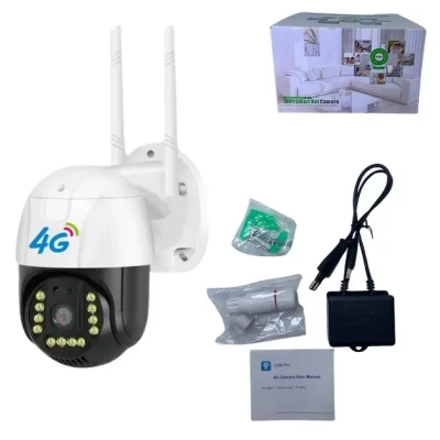Камера зовнішнього відеоспостереження 4G Sim V380 PRO Вулична відеокамера IP 66 з нічною зйомкою
