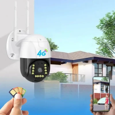 Камера зовнішнього відеоспостереження 4G Sim V380 PRO Вулична відеокамера IP 66 з нічною зйомкою