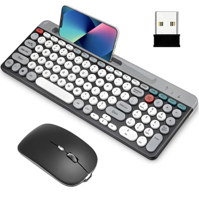 Клавіатура з мишкою бездротова +BT ZYG 806 / Комплект 2в1 клавіатура+мишка / Bluetooth клавіатура з підставкою для телефону