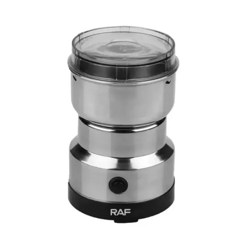 Кавомолка електрична RAF R-7113 ножова 4 леза 300Вт подрібнювач з нержавіючої сталі Кавомолка електрична RAF R-7113 ножова 4 леза 300Вт подрібнювач з нержавіючої сталі