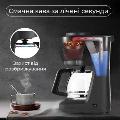 Кавоварка крапельна Sokany SK-124 з підігрівом 600 мл
