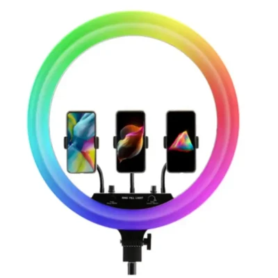 Кільцева LED лампа RGB MJ18 45см 3 кріплення Кільцева LED лампа RGB MJ18 45см 3 кріплення