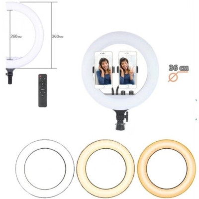 Кільцева LED лампа RL-18, 45см,  пульт у комплекті