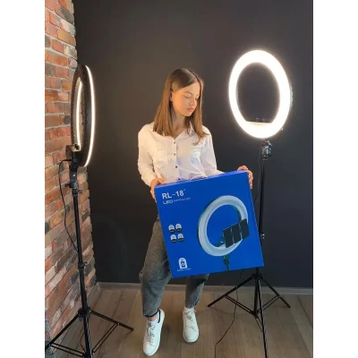 Кільцева LED лампа RL-18, 45см, пульт у комплекті
