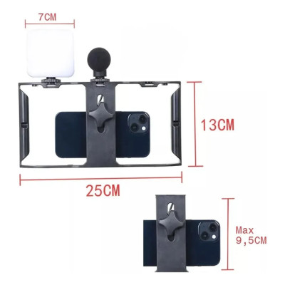 Комплект для блогінгу Video Making Kit AY49X для смартфона з мікрофоном та світлом