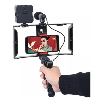 Комплект для блогінгу Video Making Kit AY49X для смартфона з мікрофоном та світлом