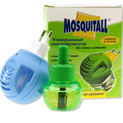 Комплект від комарів, прилад + рідина 45 ночей Mosquitall універсальний захист Комплект від комарів, прилад + рідина 45 ночей Mosquitall універсальний захист