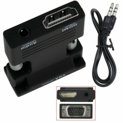 Конвертер з HDMI на VGA OUT Black