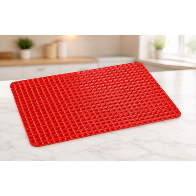 Килимок для випікання PYRAMID PAN Fat-Reduction Silicone Cooking Mat / Килимок силіконовий 16,25х11,5 см / Килимок-деко для смаження та запікання