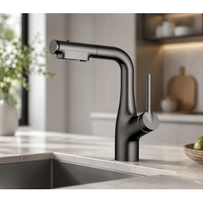 Кран/змішувач Faucet CR-8429 Багатофункціональний метал / Змішувач для миття / Кран-змішувач для кухні Графіт матовий