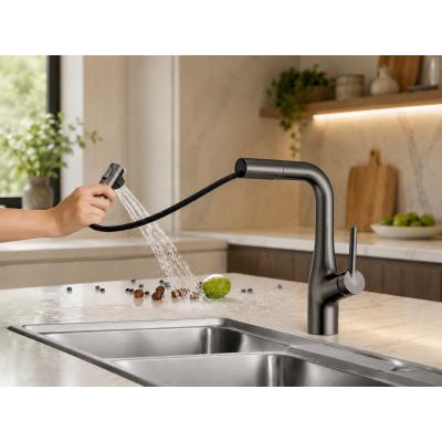 Кран/змішувач Faucet CR-8429 Багатофункціональний метал / Змішувач для миття / Кран-змішувач для кухні Графіт матовий Кран/змішувач Faucet CR-8429 Багатофункціональний метал / Змішувач для миття / Кран-змішувач для кухні Графіт матовий