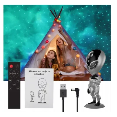 Багатобарвна лампа-проектор зоряного неба STAR PROJECTOR NIGHT LIGHT ALIENSUN