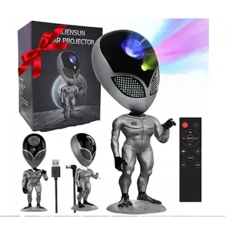 Багатобарвна лампа-проектор зоряного неба STAR PROJECTOR NIGHT LIGHT ALIENSUN