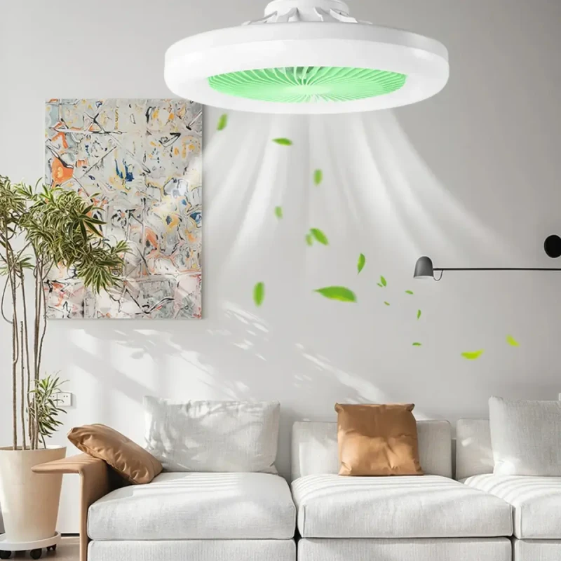 Лампа - вентилятор в патрон+пульт LED AROMATHERAPY FAN LIGHT CHP-008 RGB 2835RGB