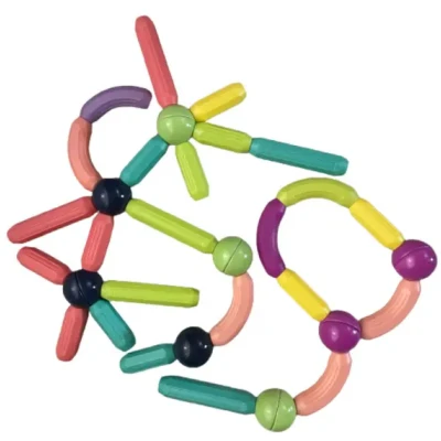 Магнітний конструктор 26 паличок, 10 кульок SKY Magnetic Sticks, кольоровий