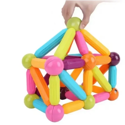 Магнітний конструктор 26 паличок, 10 кульок SKY Magnetic Sticks, кольоровий